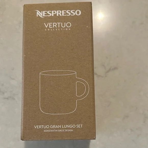 NEW Set Nespresso Lungo Glass Coffee Mugs with Spoons - Picture 4 of 4